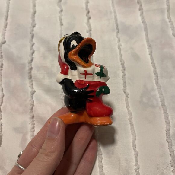 Vintage 1977 Christmas Ornament Daffy Duck Warner Bros Dave Grossman‎ Japan - Picture 1 of 6